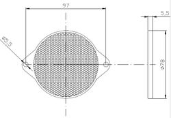 Reflex ø78 rund rot