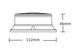 Blaue LED-Drehleuchte mit R65-Zulassung, Magnet-, Fest- und Zigarettenanzünderanschluss GF-56LEDS
