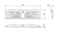 Kennzeichenhalterung + Beleuchtung
