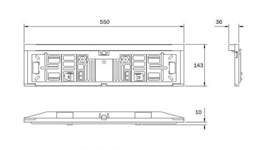 Kennzeichenhalterung + Beleuchtung