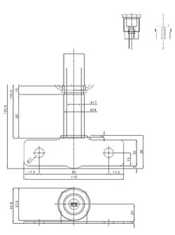 Drehbarer Halter mit gebogener Schraubbefestigung