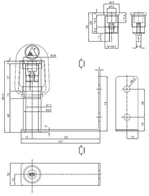 Drehbarer Halter mit 90°-Winkelhalterung