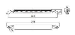 Terza luce stop LED 12v rossa