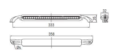 Terza luce stop LED 12v rossa