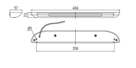 Dritte LED-Bremsleuchte mit 12-V-Sockel, rot